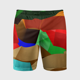 Мужские шорты спортивные с принтом Пластиковые чешуйки в Петрозаводске,  |  | Тематика изображения на принте: 