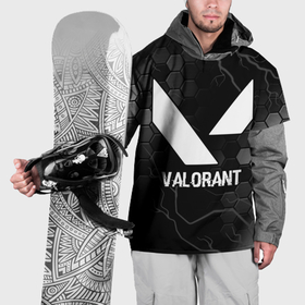 Накидка на куртку 3D с принтом Valorant glitch на темном фоне , 100% полиэстер |  | Тематика изображения на принте: 