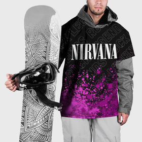 Накидка на куртку 3D с принтом Nirvana rock legends посередине в Курске, 100% полиэстер |  | 
