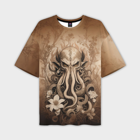 Мужская футболка oversize 3D с принтом Лесной Ктулху в Курске,  |  | 
