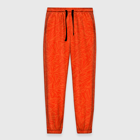 Мужские брюки 3D с принтом Насыщенный красно оранжевый в Тюмени, 100% полиэстер | манжеты по низу, эластичный пояс регулируется шнурком, по бокам два кармана без застежек, внутренняя часть кармана из мелкой сетки | 