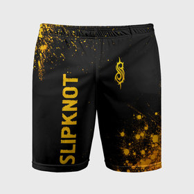 Мужские шорты спортивные с принтом Slipknot   gold gradient вертикально ,  |  | 