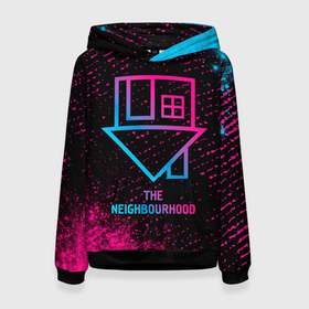 Женская толстовка 3D с принтом The Neighbourhood   neon gradient , 100% полиэстер  | двухслойный капюшон со шнурком для регулировки, мягкие манжеты на рукавах и по низу толстовки, спереди карман-кенгуру с мягким внутренним слоем. | 