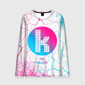 Мужской лонгслив 3D с принтом The Killers neon gradient style в Курске, 100% полиэстер | длинные рукава, круглый вырез горловины, полуприлегающий силуэт | Тематика изображения на принте: 