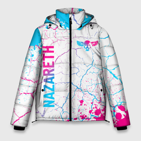 Мужская зимняя куртка 3D с принтом Nazareth neon gradient style вертикально , верх — 100% полиэстер; подкладка — 100% полиэстер; утеплитель — 100% полиэстер | длина ниже бедра, свободный силуэт Оверсайз. Есть воротник-стойка, отстегивающийся капюшон и ветрозащитная планка. 

Боковые карманы с листочкой на кнопках и внутренний карман на молнии. | 