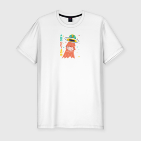 Мужская футболка хлопок Slim с принтом Похищение свиньи ufo в Тюмени, 92% хлопок, 8% лайкра | приталенный силуэт, круглый вырез ворота, длина до линии бедра, короткий рукав | 