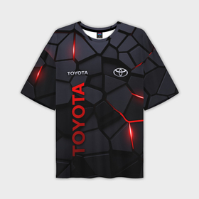 Мужская футболка oversize 3D с принтом Toyota   плиты с эффектом свечения ,  |  | 