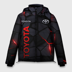 Мужская зимняя куртка 3D с принтом Toyota   плиты с эффектом свечения , верх — 100% полиэстер; подкладка — 100% полиэстер; утеплитель — 100% полиэстер | длина ниже бедра, свободный силуэт Оверсайз. Есть воротник-стойка, отстегивающийся капюшон и ветрозащитная планка. 

Боковые карманы с листочкой на кнопках и внутренний карман на молнии. | 