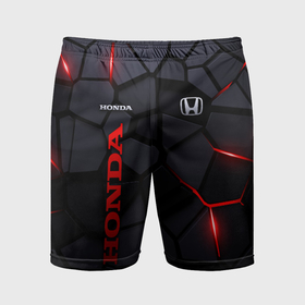 Мужские шорты спортивные с принтом Honda   плиты с эффектом свечения в Петрозаводске,  |  | 