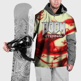 Накидка на куртку 3D с принтом Doom Eteranal символы марса в Новосибирске, 100% полиэстер |  | 