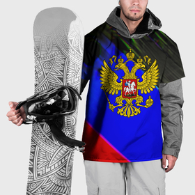 Накидка на куртку 3D с принтом Герб РФ патриотический стиль в Новосибирске, 100% полиэстер |  | 