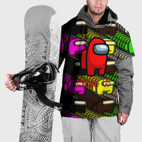 Накидка на куртку 3D с принтом Among us games , 100% полиэстер |  | Тематика изображения на принте: 