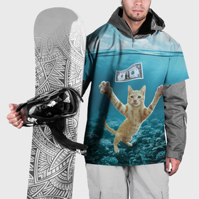 Накидка на куртку 3D с принтом Nirvana  Cat в Екатеринбурге, 100% полиэстер |  | 
