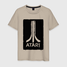 Мужская футболка хлопок с принтом Atali black logo в Белгороде, 100% хлопок | прямой крой, круглый вырез горловины, длина до линии бедер, слегка спущенное плечо. | 