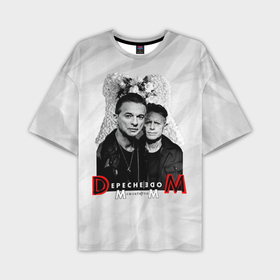 Мужская футболка oversize 3D с принтом Depeche Mode   Dave Gahan and Martin Gore с венком в Петрозаводске,  |  | Тематика изображения на принте: 