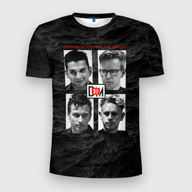 Мужская футболка 3D Slim с принтом Depeche Mode   Rose Bowl show , 100% полиэстер с улучшенными характеристиками | приталенный силуэт, круглая горловина, широкие плечи, сужается к линии бедра | Тематика изображения на принте: 