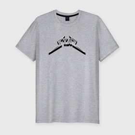 Мужская футболка хлопок Slim с принтом Стас в стиле рок группы Металлика в Тюмени, 92% хлопок, 8% лайкра | приталенный силуэт, круглый вырез ворота, длина до линии бедра, короткий рукав | 