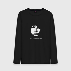 Мужской лонгслив хлопок с принтом Jim Morrison black white minimalism в Новосибирске, 100% хлопок |  | Тематика изображения на принте: 