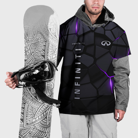 Накидка на куртку 3D с принтом Infiniti   плиты с эффектом свечения в Кировске, 100% полиэстер |  | 