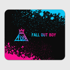 Прямоугольный коврик для мышки с принтом Fall Out Boy   neon gradient по горизонтали , натуральный каучук | размер 230 х 185 мм; запечатка лицевой стороны | 