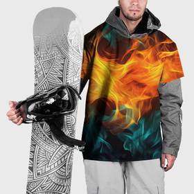 Накидка на куртку 3D с принтом Black  fire в Курске, 100% полиэстер |  | Тематика изображения на принте: 