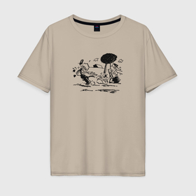 Мужская футболка хлопок Oversize с принтом Krazy kat pulp fiction jules winnfield , 100% хлопок | свободный крой, круглый ворот, “спинка” длиннее передней части | 