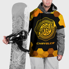 Накидка на куртку 3D с принтом Chrysler   gold gradient в Кировске, 100% полиэстер |  | Тематика изображения на принте: 