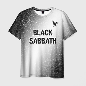 Мужская футболка 3D с принтом Black Sabbath glitch на светлом фоне посередине в Курске, 100% полиэфир | прямой крой, круглый вырез горловины, длина до линии бедер | Тематика изображения на принте: 