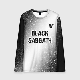 Мужской лонгслив 3D с принтом Black Sabbath glitch на светлом фоне посередине в Белгороде, 100% полиэстер | длинные рукава, круглый вырез горловины, полуприлегающий силуэт | Тематика изображения на принте: 
