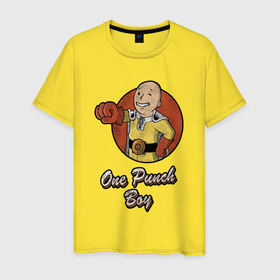 Мужская футболка хлопок с принтом Vault punch boy в Белгороде, 100% хлопок | прямой крой, круглый вырез горловины, длина до линии бедер, слегка спущенное плечо. | 