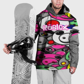 Накидка на куртку 3D с принтом Roblox персонажи лого пинк в Белгороде, 100% полиэстер |  | Тематика изображения на принте: 