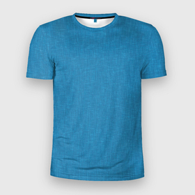 Мужская футболка 3D Slim с принтом Текстура лазурный , 100% полиэстер с улучшенными характеристиками | приталенный силуэт, круглая горловина, широкие плечи, сужается к линии бедра | 