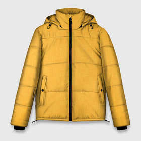 Мужская зимняя куртка 3D с принтом Жёлтый однотонный текстура в Тюмени, верх — 100% полиэстер; подкладка — 100% полиэстер; утеплитель — 100% полиэстер | длина ниже бедра, свободный силуэт Оверсайз. Есть воротник-стойка, отстегивающийся капюшон и ветрозащитная планка. 

Боковые карманы с листочкой на кнопках и внутренний карман на молнии. | 
