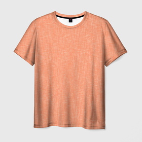Мужская футболка 3D с принтом Персиковый однотонный текстура в Белгороде, 100% полиэфир | прямой крой, круглый вырез горловины, длина до линии бедер | Тематика изображения на принте: 