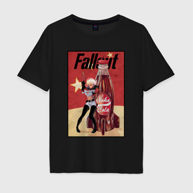 Мужская футболка хлопок Oversize с принтом Fallout   nuka cola , 100% хлопок | свободный крой, круглый ворот, “спинка” длиннее передней части | 
