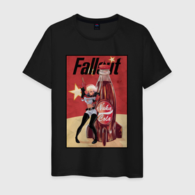 Мужская футболка хлопок с принтом Fallout   nuka cola , 100% хлопок | прямой крой, круглый вырез горловины, длина до линии бедер, слегка спущенное плечо. | 