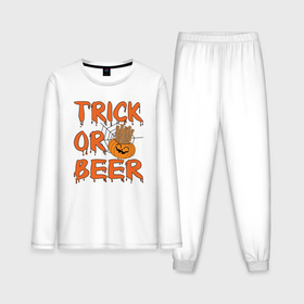 Мужская пижама с лонгсливом хлопок с принтом Trick or beer в городе Новоалтайск,  |  | 