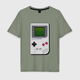 Мужская футболка хлопок Oversize с принтом Nintendo   game boy classic в Курске, 100% хлопок | свободный крой, круглый ворот, “спинка” длиннее передней части | Тематика изображения на принте: 