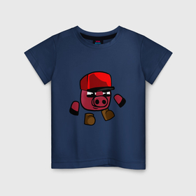 Детская футболка хлопок с принтом Демон Люций Chicken Gun , 100% хлопок | круглый вырез горловины, полуприлегающий силуэт, длина до линии бедер | 