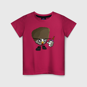 Детская футболка хлопок с принтом Нефарио Chicken Gun в Курске, 100% хлопок | круглый вырез горловины, полуприлегающий силуэт, длина до линии бедер | Тематика изображения на принте: 