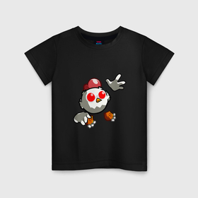 Детская футболка хлопок с принтом Плачущая курица Chicken Gun в Новосибирске, 100% хлопок | круглый вырез горловины, полуприлегающий силуэт, длина до линии бедер | Тематика изображения на принте: 