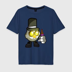 Мужская футболка хлопок Oversize с принтом Фенг Chicken Gun в Тюмени, 100% хлопок | свободный крой, круглый ворот, “спинка” длиннее передней части | 
