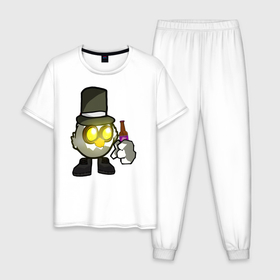 Мужская пижама хлопок с принтом Фенг Chicken Gun в Тюмени, 100% хлопок | брюки и футболка прямого кроя, без карманов, на брюках мягкая резинка на поясе и по низу штанин
 | 