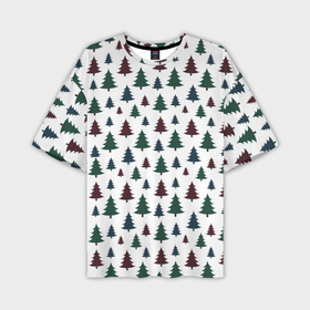 Мужская футболка oversize 3D с принтом Рождественская елка и мечты ,  |  | 
