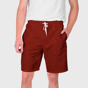 Мужские шорты 3D с принтом Однотонный тёмно красный текстура ,  полиэстер 100% | прямой крой, два кармана без застежек по бокам. Мягкая трикотажная резинка на поясе, внутри которой широкие завязки. Длина чуть выше колен | 