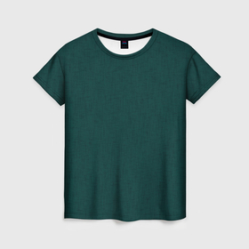 Женская футболка 3D с принтом Тёмно зелёный однотонный текстура в Екатеринбурге, 100% полиэфир ( синтетическое хлопкоподобное полотно) | прямой крой, круглый вырез горловины, длина до линии бедер | 