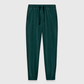 Мужские брюки 3D с принтом Тёмно зелёный однотонный текстура в Екатеринбурге, 100% полиэстер | манжеты по низу, эластичный пояс регулируется шнурком, по бокам два кармана без застежек, внутренняя часть кармана из мелкой сетки | Тематика изображения на принте: 