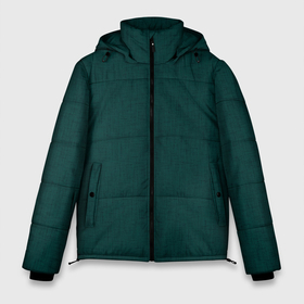 Мужская зимняя куртка 3D с принтом Тёмно зелёный однотонный текстура в Тюмени, верх — 100% полиэстер; подкладка — 100% полиэстер; утеплитель — 100% полиэстер | длина ниже бедра, свободный силуэт Оверсайз. Есть воротник-стойка, отстегивающийся капюшон и ветрозащитная планка. 

Боковые карманы с листочкой на кнопках и внутренний карман на молнии. | 