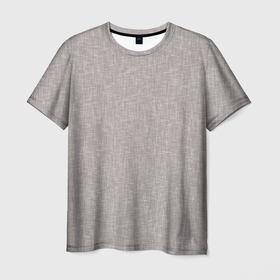 Мужская футболка 3D с принтом Текстура серо бежевый однотонный в Белгороде, 100% полиэфир | прямой крой, круглый вырез горловины, длина до линии бедер | 