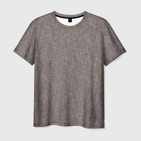 Мужская футболка 3D с принтом Серо коричневый однотонный текстура в Тюмени, 100% полиэфир | прямой крой, круглый вырез горловины, длина до линии бедер | 